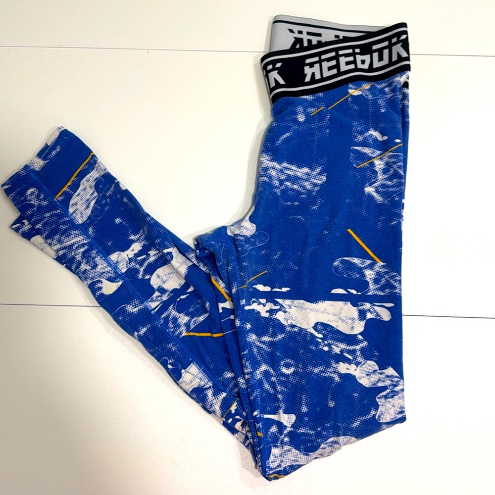 REEBOK Long leggings/tights in Blue Cloud Cano